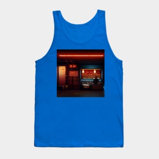 Cyberpunk Tokyo Ramen Shop Tank Top